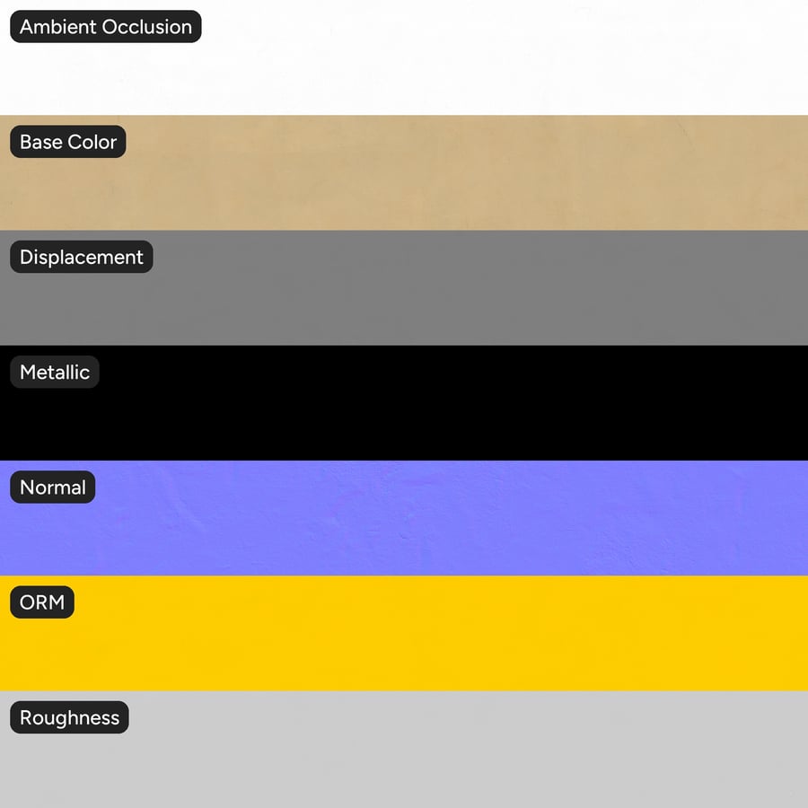 Swirled Skip Trowel Stucco Wall Texture, Golden Yellow