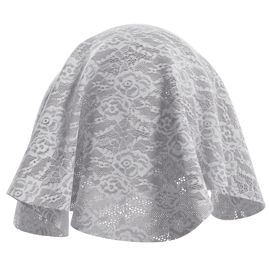 Floral Lace Fabric Texture, White