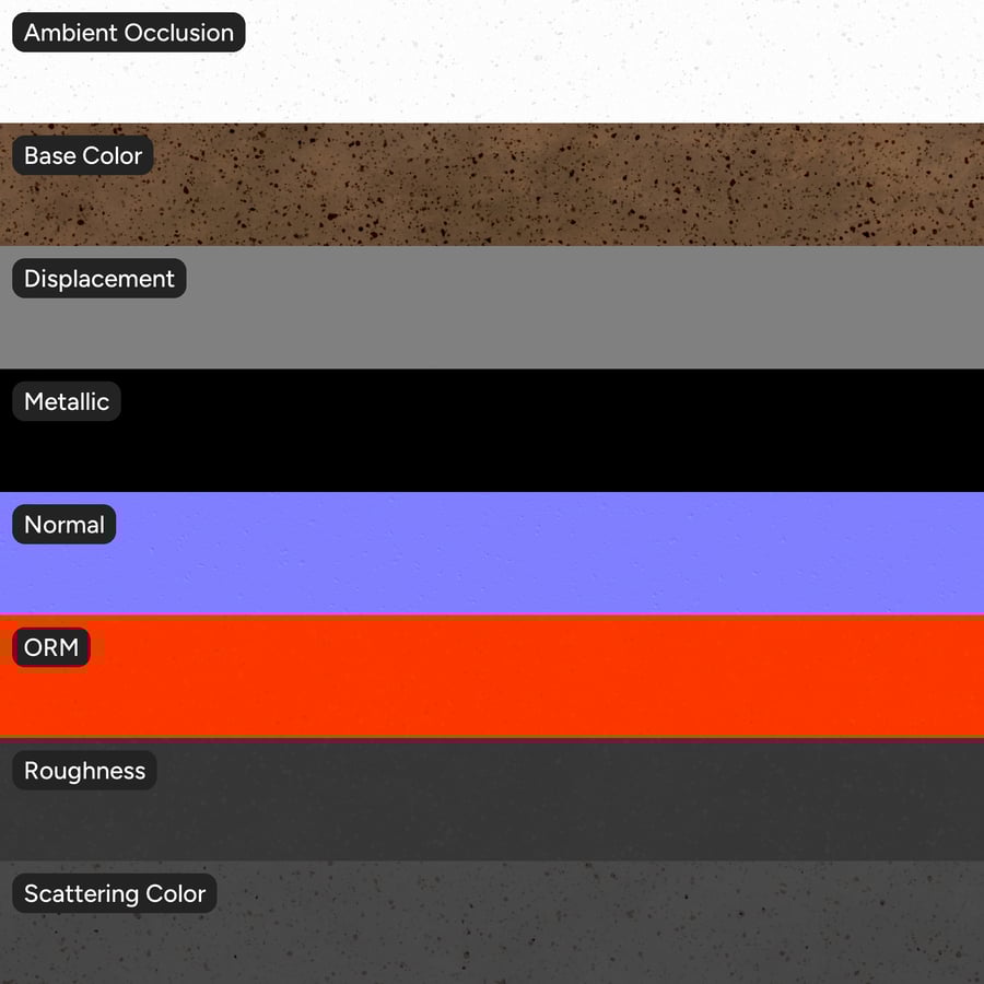 墨斑入り陶器風陶器、茶色