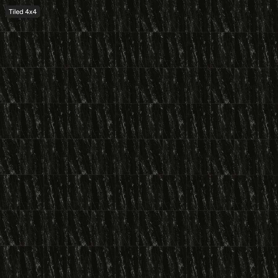Rektangulär Marble Matte Tile Texture, svart