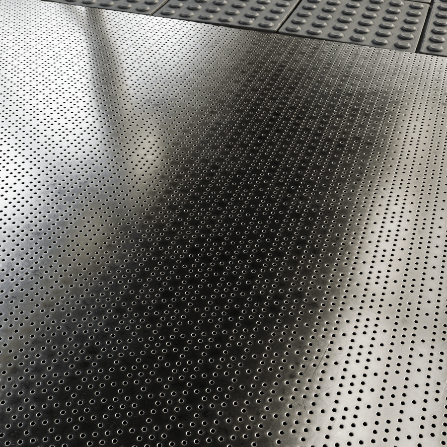 Perforated Holes Metal Texture