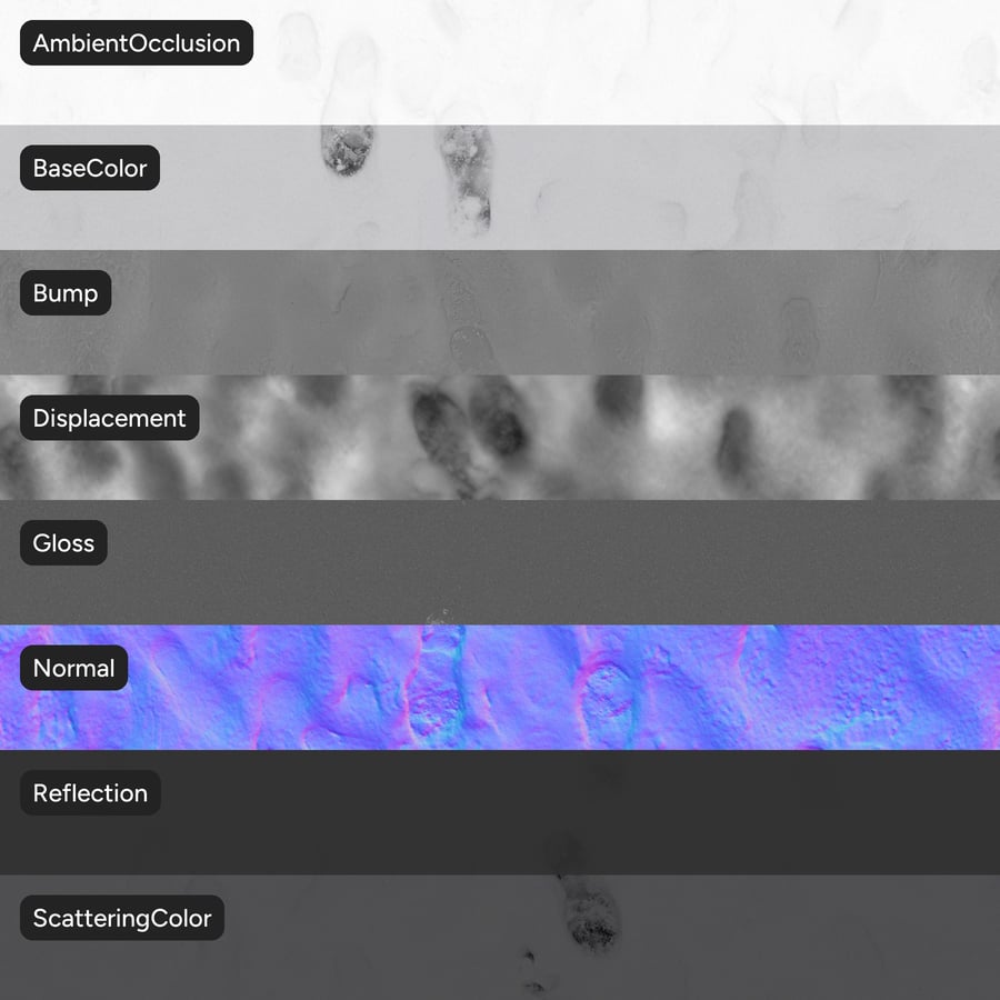 Zwei-Wege-Fußabdrücke Schnee-Textur