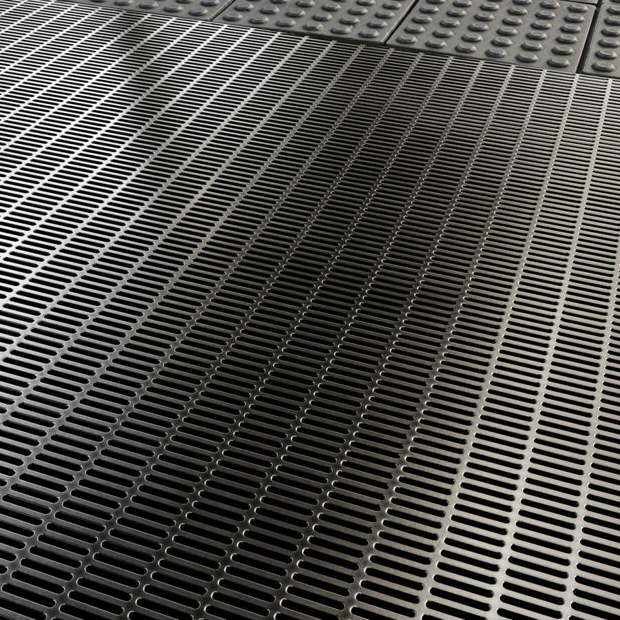 Perforated Stacked Slots Metal Texture