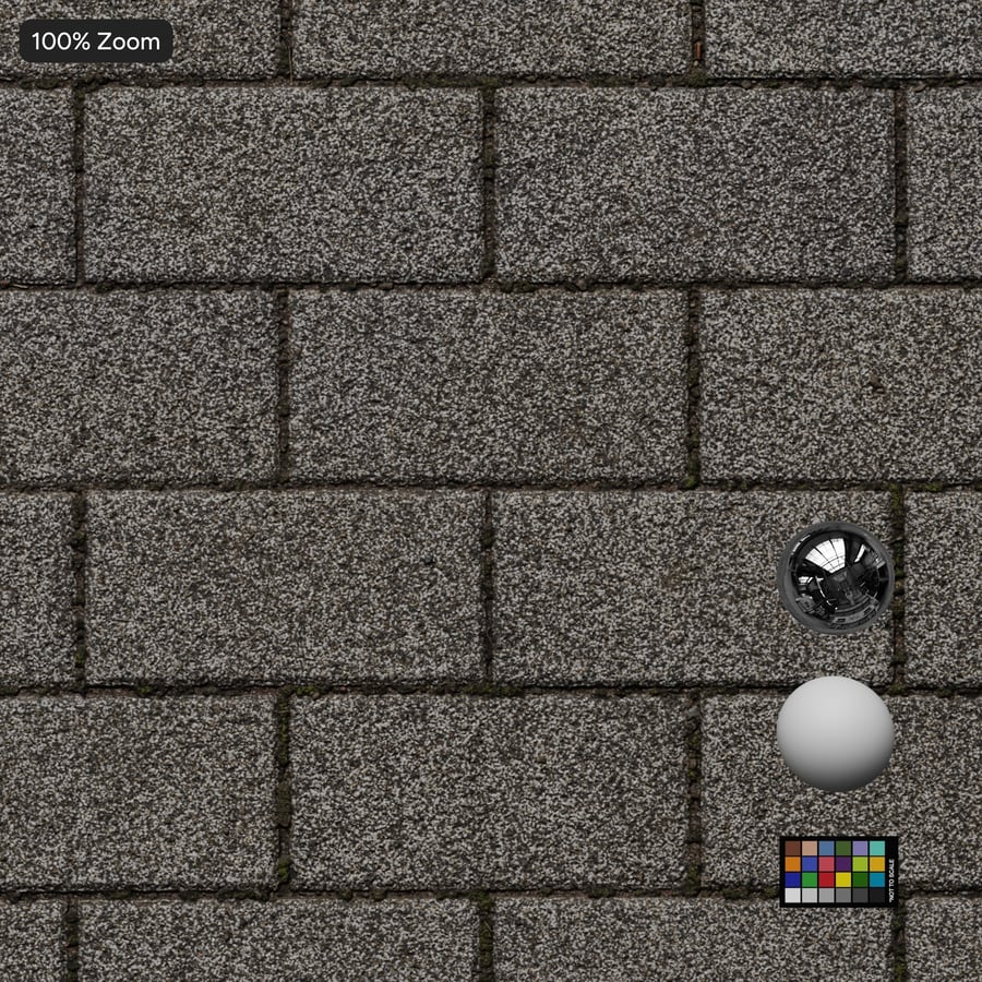 Mossy Aggregate Running Block Stone Paver Texture, Grey