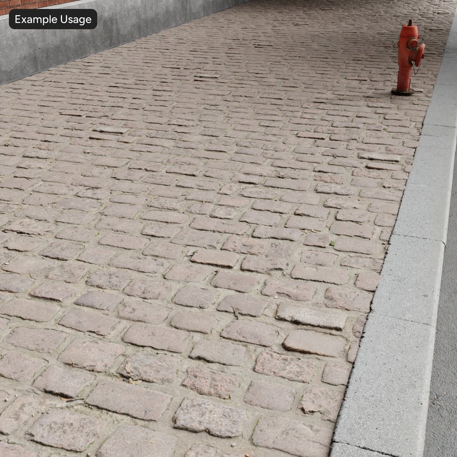 Worn Cobblestone Paver Texture