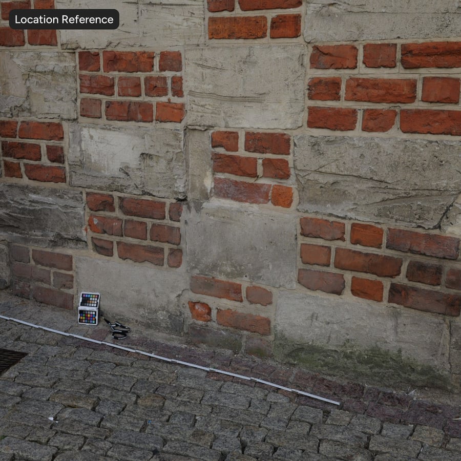 Worn Brick and Concrete Checkerboard Wall Texture