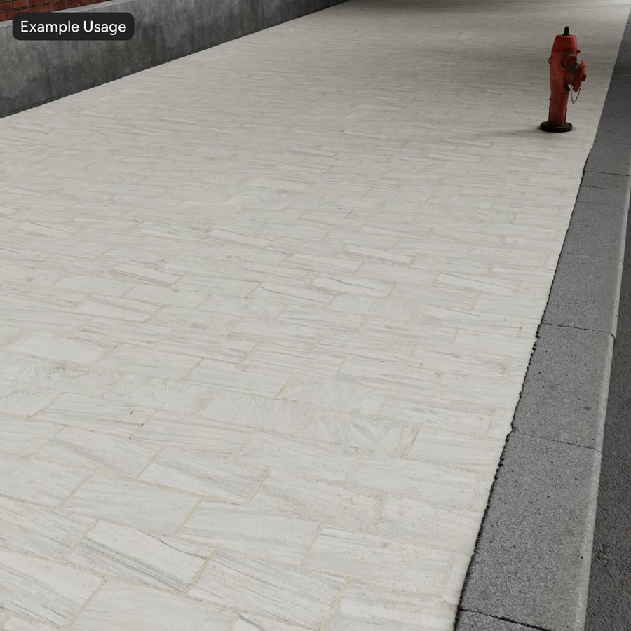 Rough Matte Running Bond Marble Stone Paver Texture