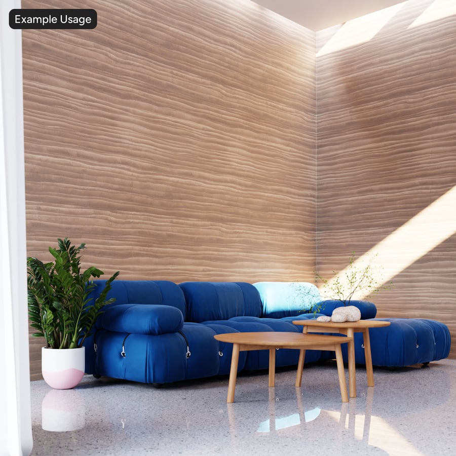 Thin Layered Sand Rammed Earth Texture, Beige