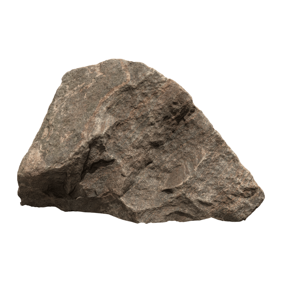 Streaked Wedged Large Rock Boulder Model