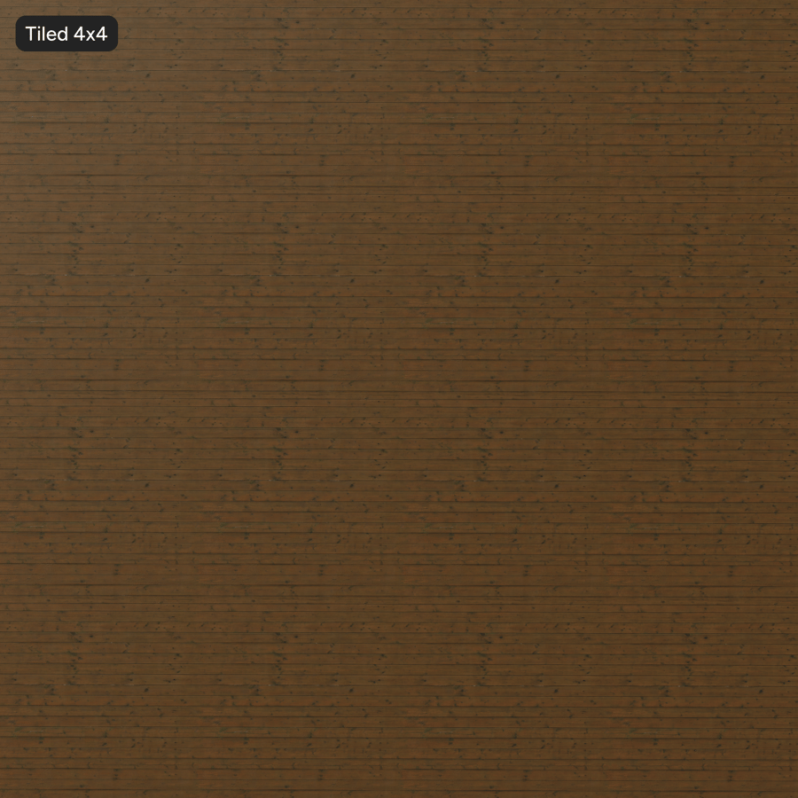 Mossy gestapelde houten plankstructuur, bruin