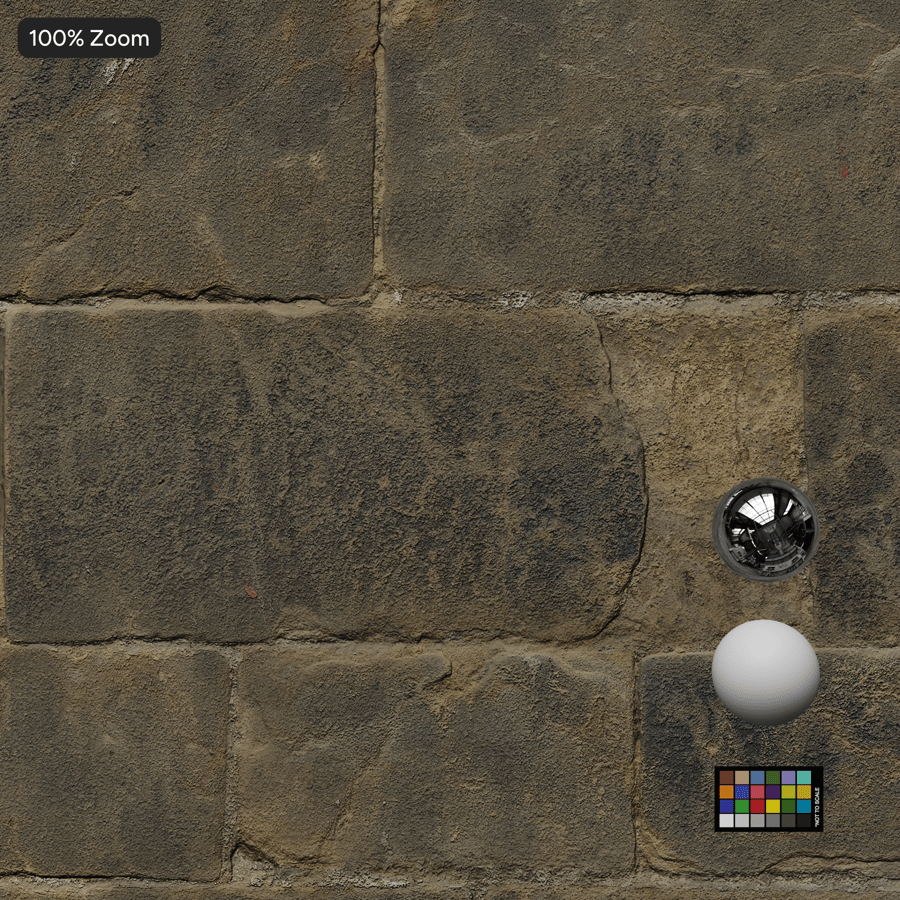 Textura de parede de bloco de pedra corrente empoeirada danificada