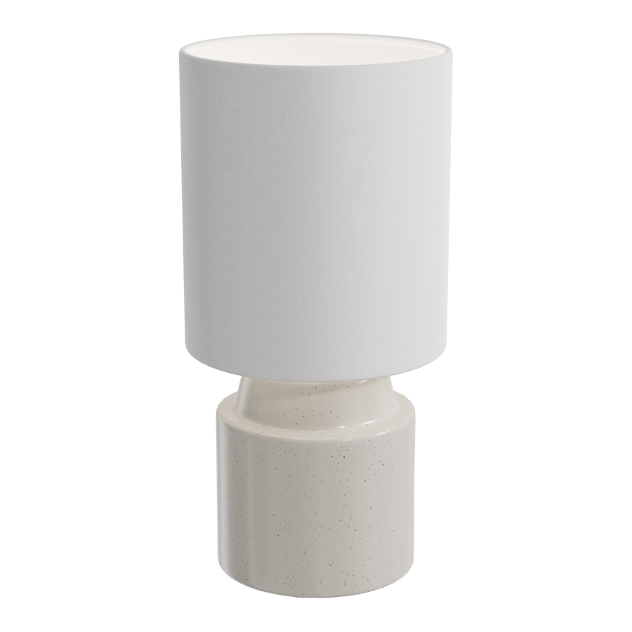 Eno Ceramic Chic Pyrite Lamp Model, White