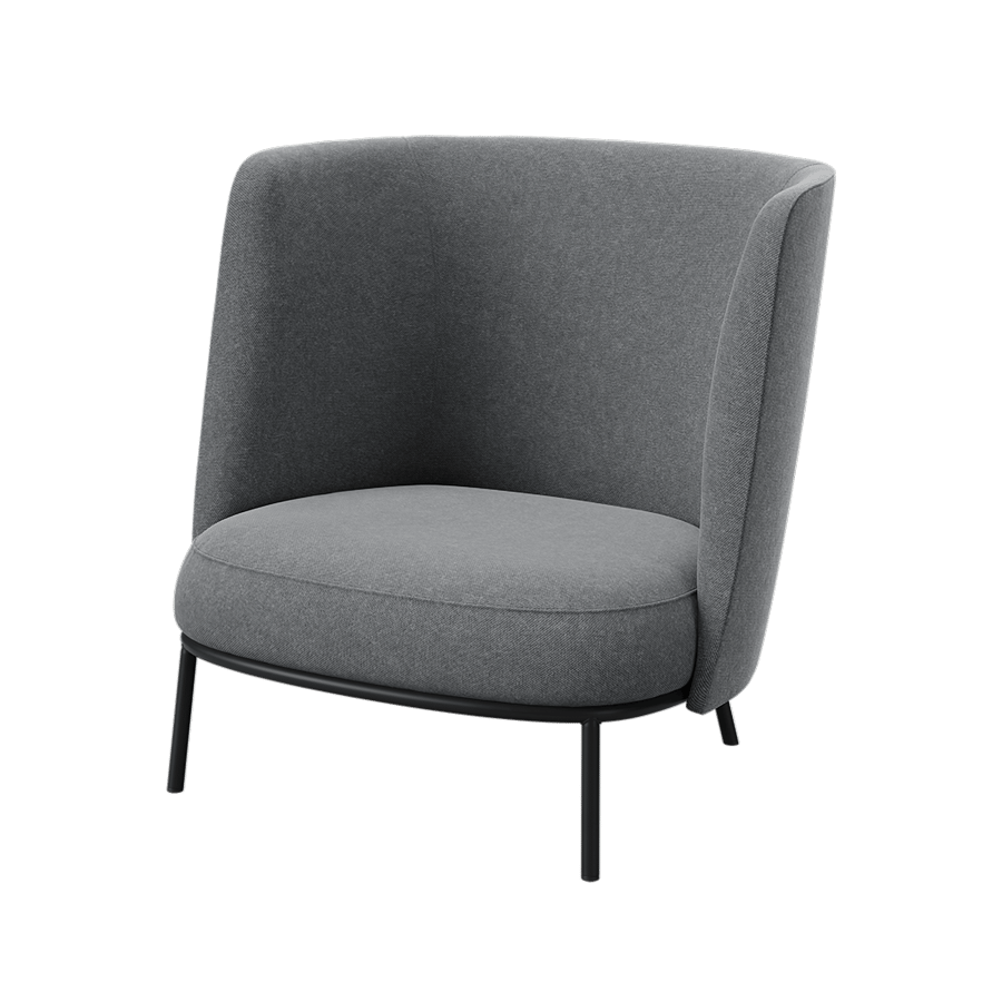 Replica Offecct Boller High Armchair Model, Grey