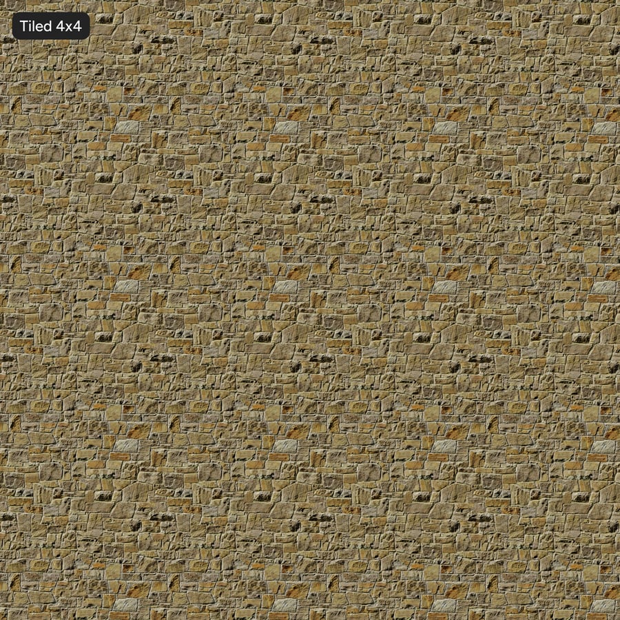 Mossy Rubble Stone Wall Texture, Warm Beige