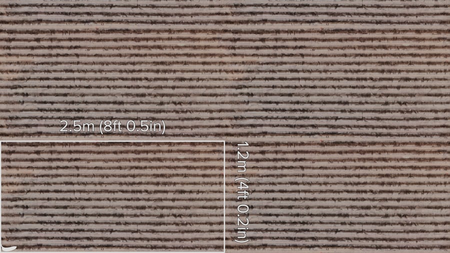 Worn Ribbed Metal Texture