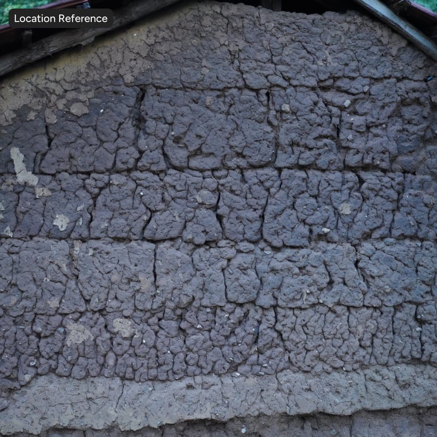 Textura de adobe com ondulações