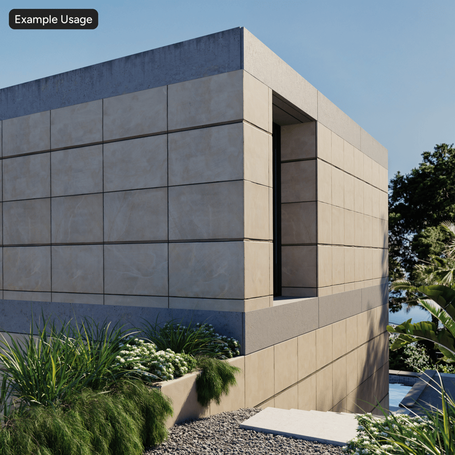 Matte Travertine Facade Tile Texture