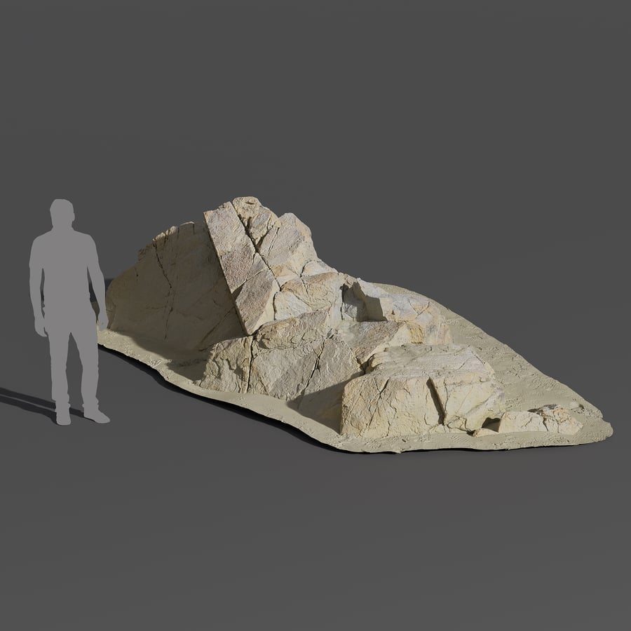 Large Chunky Beach Rock Model
