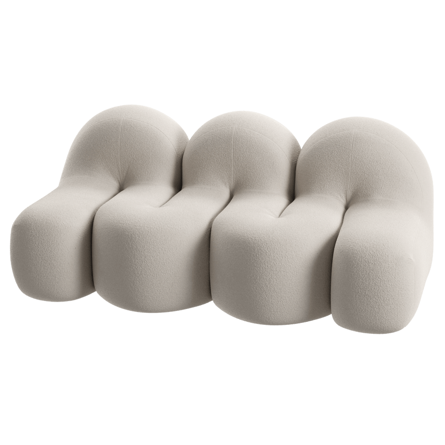 Thehighkey Glove Couch Model, White