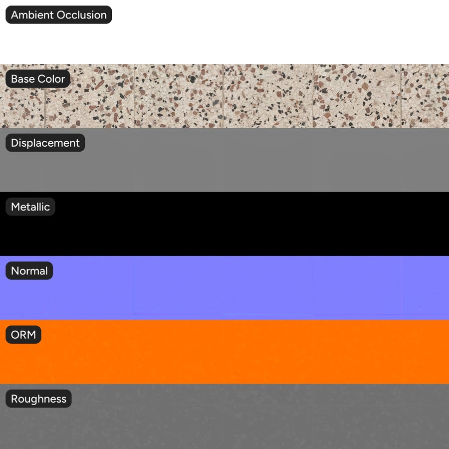 Texture sporca di piastrelle di terrazzo arcobaleno