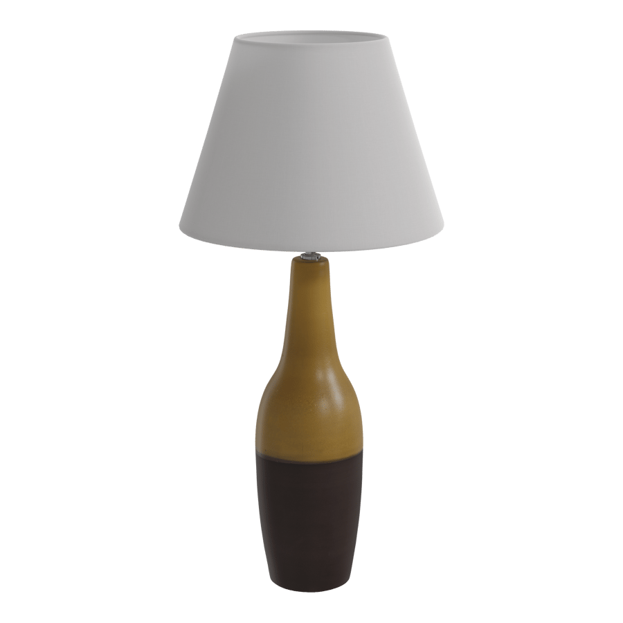 Eno Ceramic Arata Brownness Shade Lamp Model, Brown