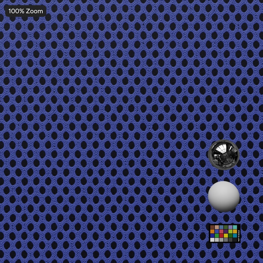 Airmesh Polyester Fabric Texture, Blue