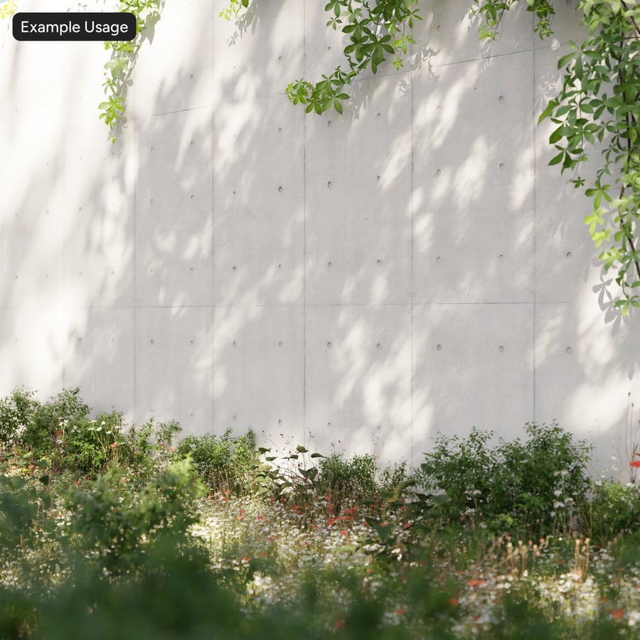 Cracked Panel with Tie Holes Concrete Wall Texture