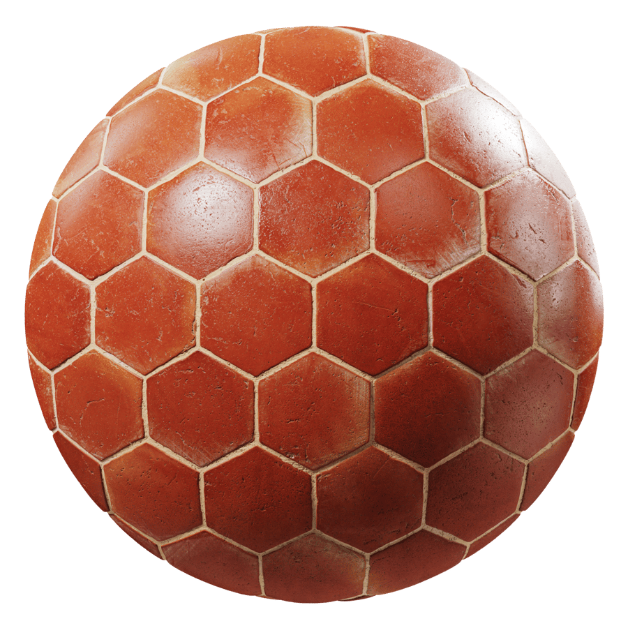 Pristine Hexagonal Terracotta Tile Texture