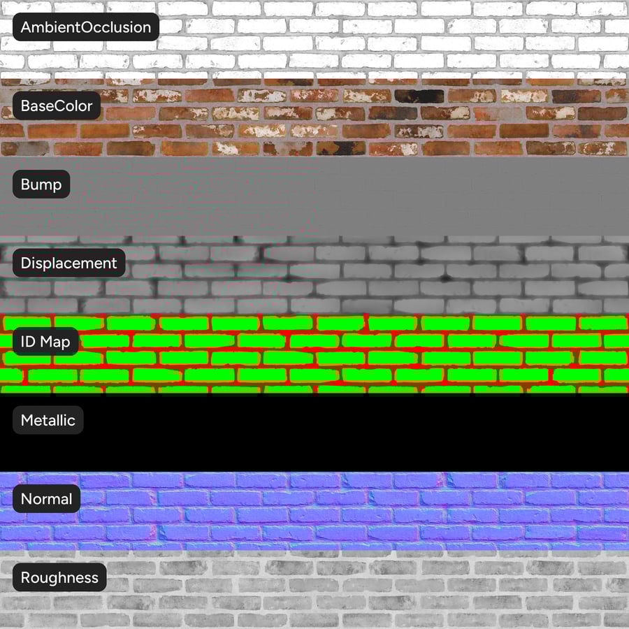 Reclaimed Running Bond Brick Wall Texture, Orange