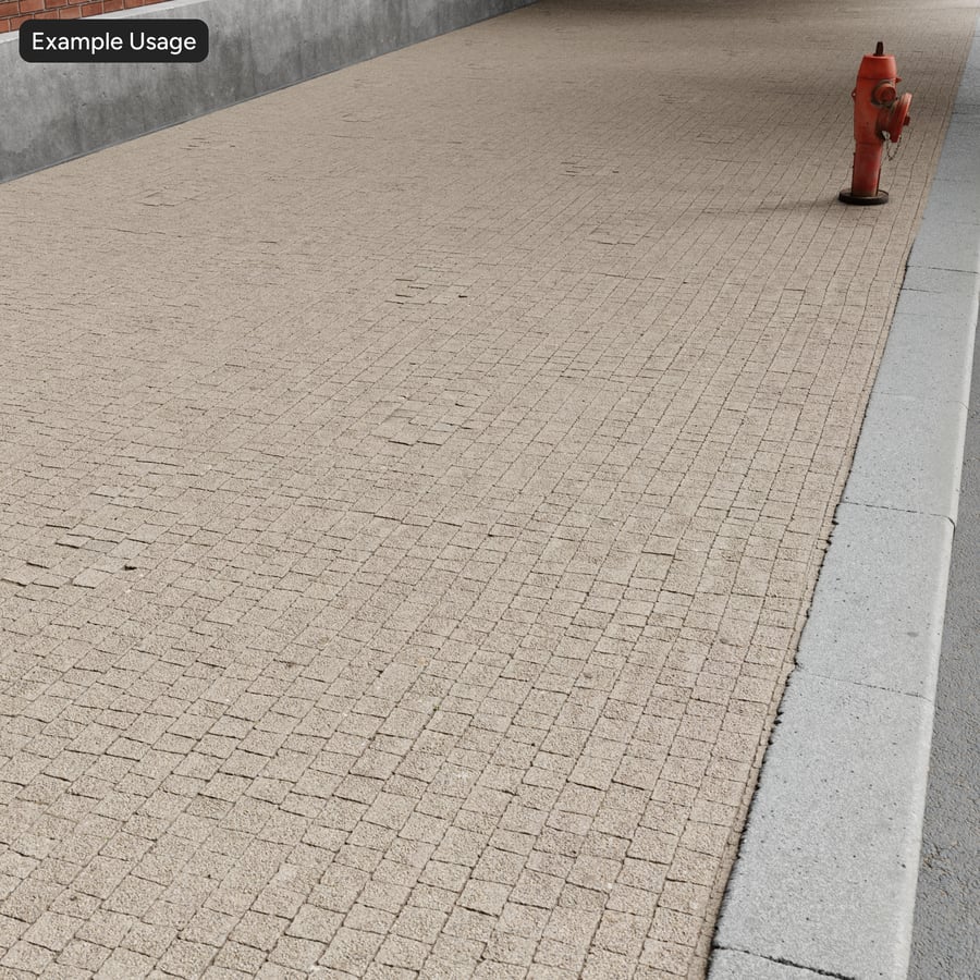 Textura de piso de paralelepípedos danificado, cinza-marrom