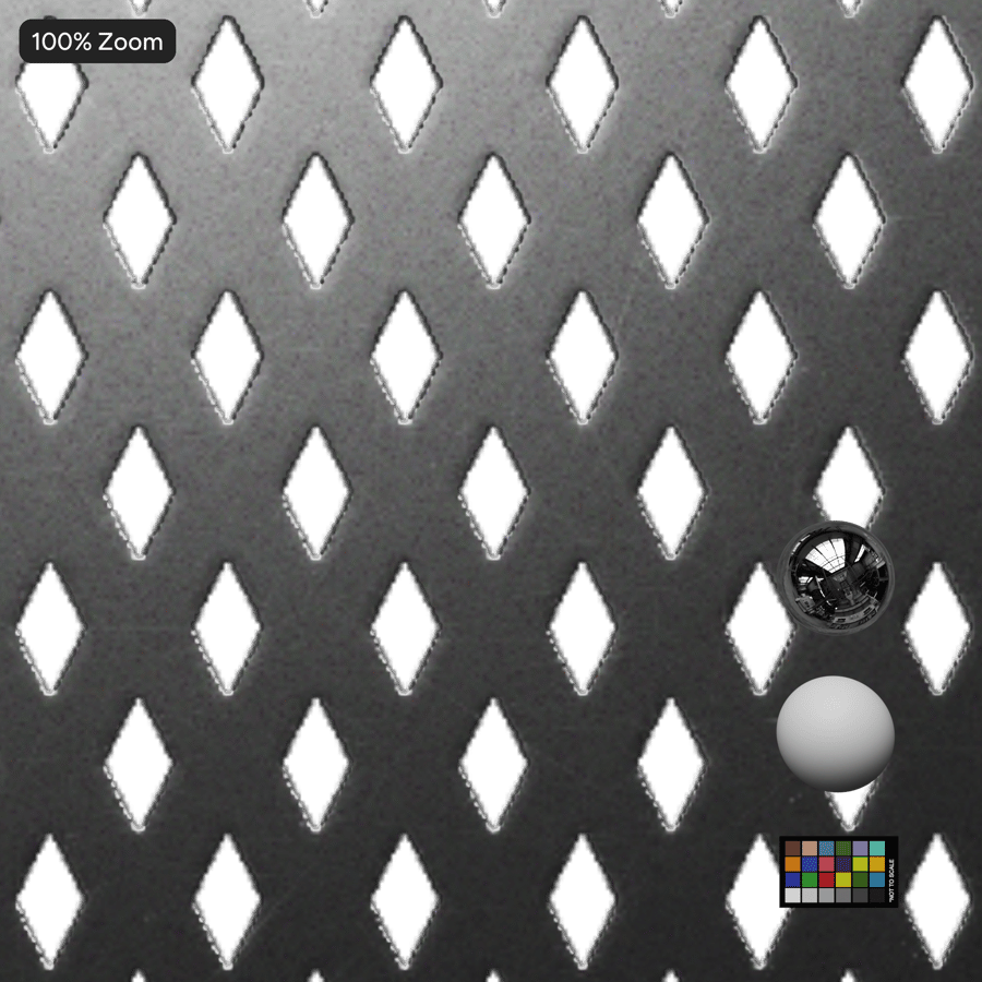Diamond Perforated Metal Texture