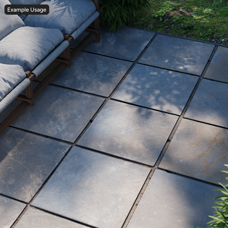 Cleft Slate Square Tile Texture, Grey and Ochre