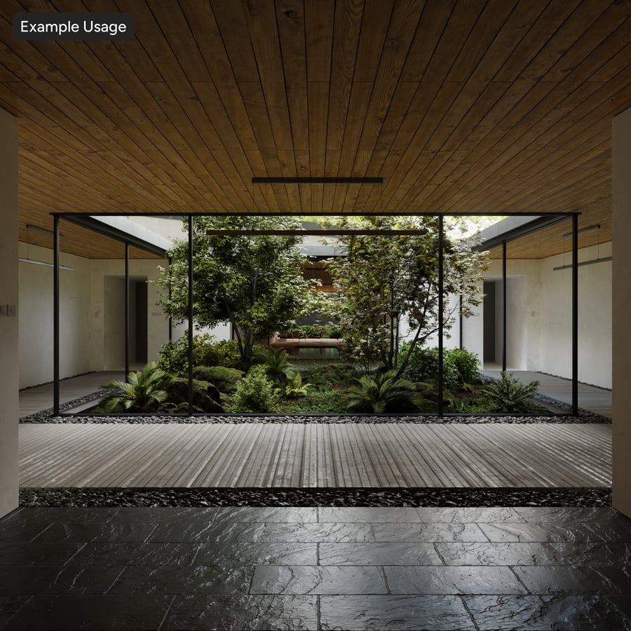 Modern Office Courtyard HDRI, Overcast