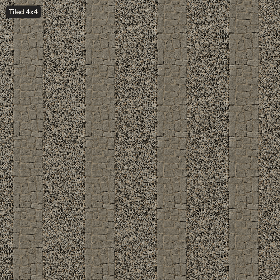 Textura de camino de adoquines y piedra, marrón y gris