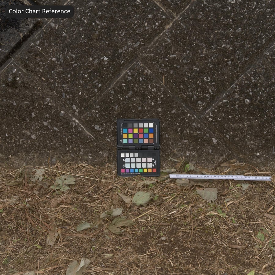 Texture de mur de soutènement à chevrons en granulats