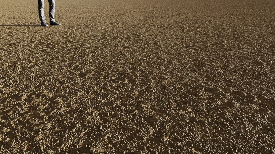 Chunky Gravel Ground Texture, Brown