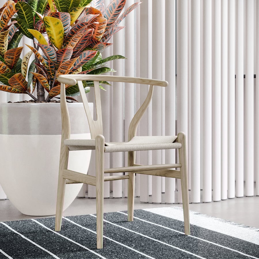 Réplica em madeira da cadeira Hans Wegner CH24 Fork