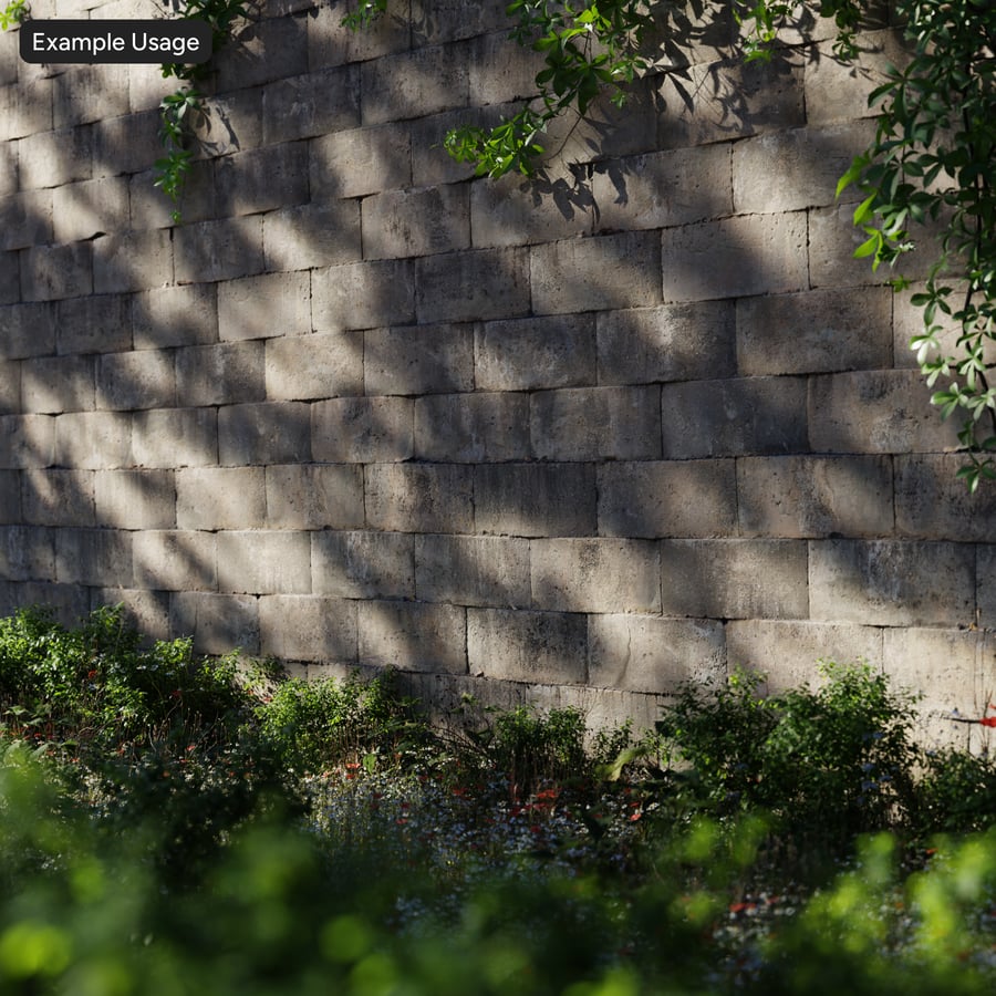 Verwitterte Beton-Stützmauer-Textur, Grau
