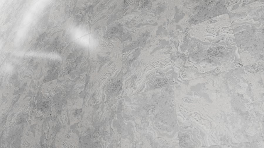 Honed Sirio Marble Tile Stacked Texture, Grey