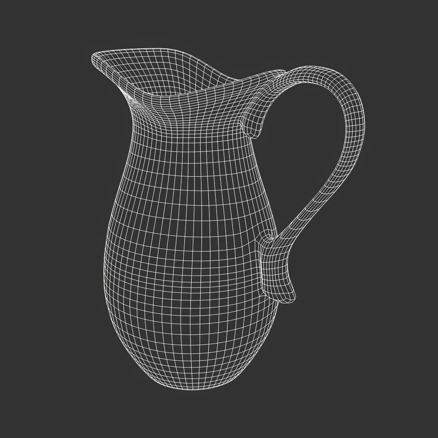 Ceramic Pitcher Model, White