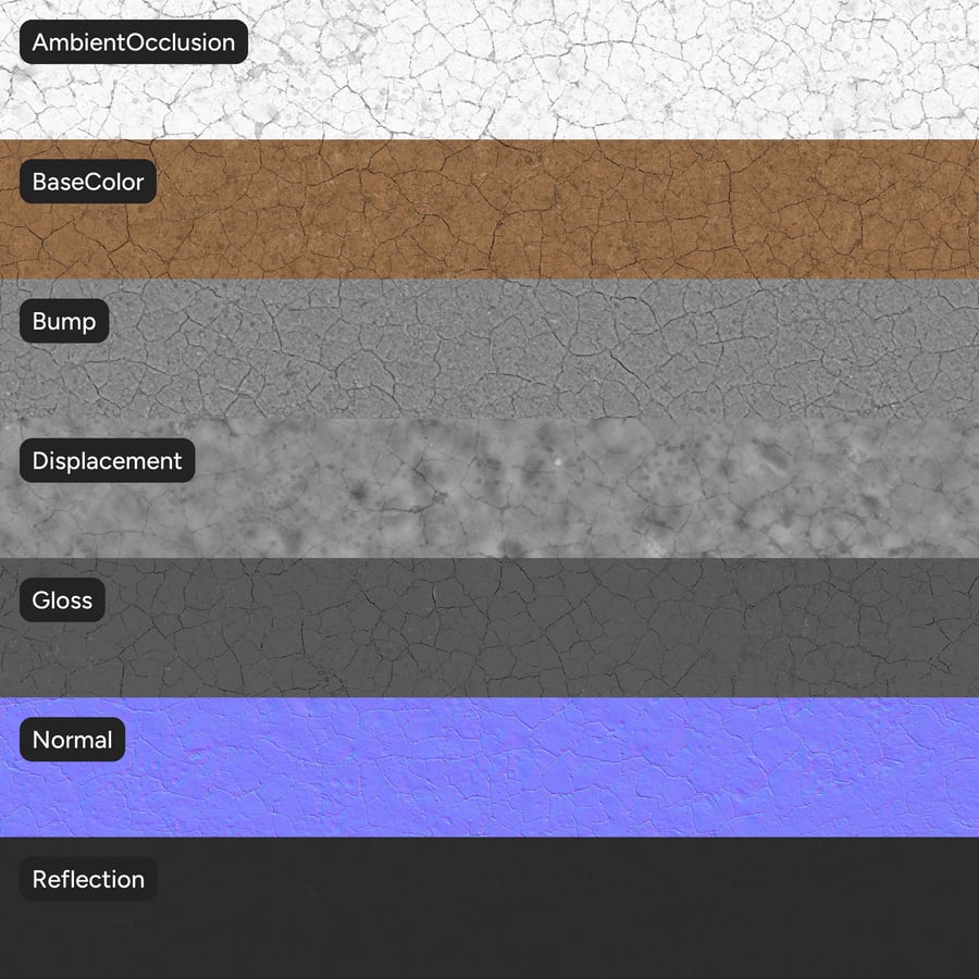Textura de lama rachada