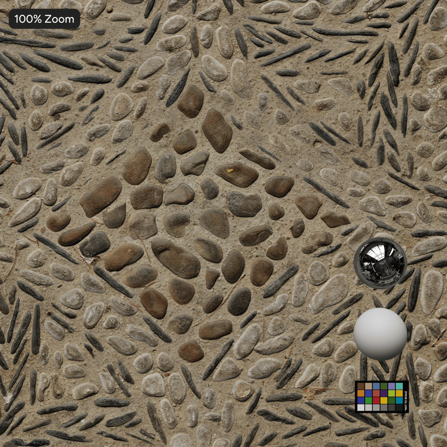 Texture de pavé décoratif Cobblestone