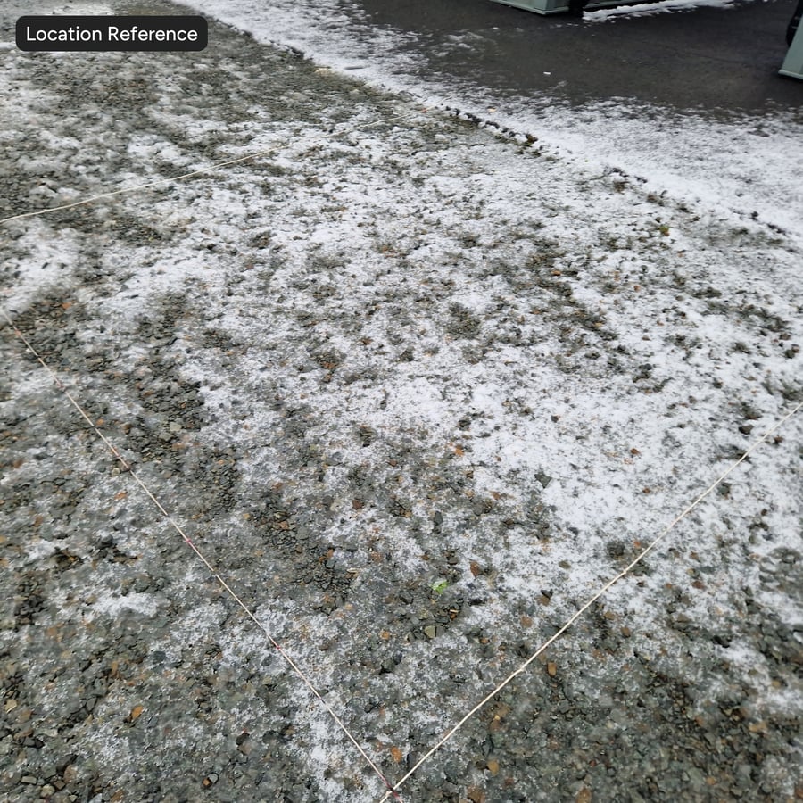 Snow on Mixed Gravel Texture
