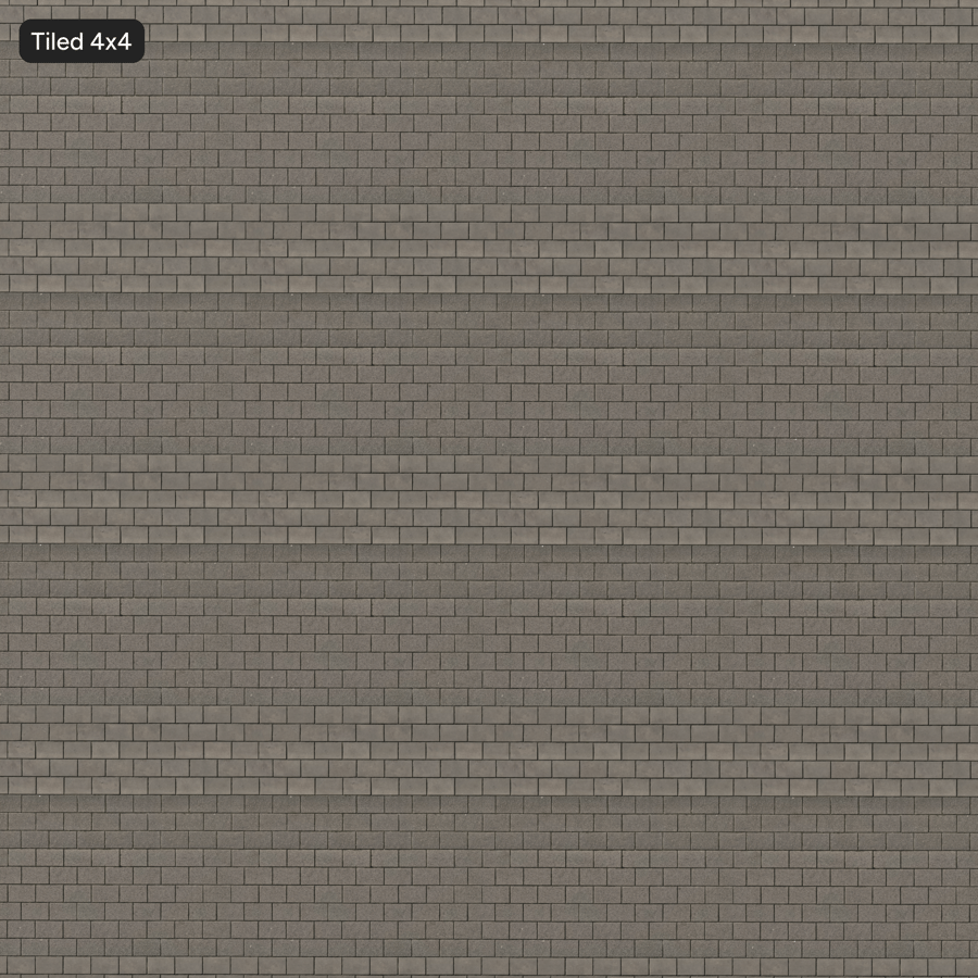 Rectangular Running Bond Concrete Paver Texture, Light Grey