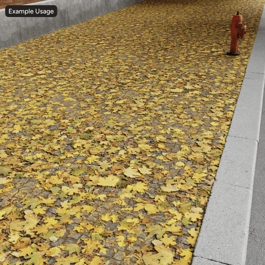 Spadané listí na dlažbě Textura