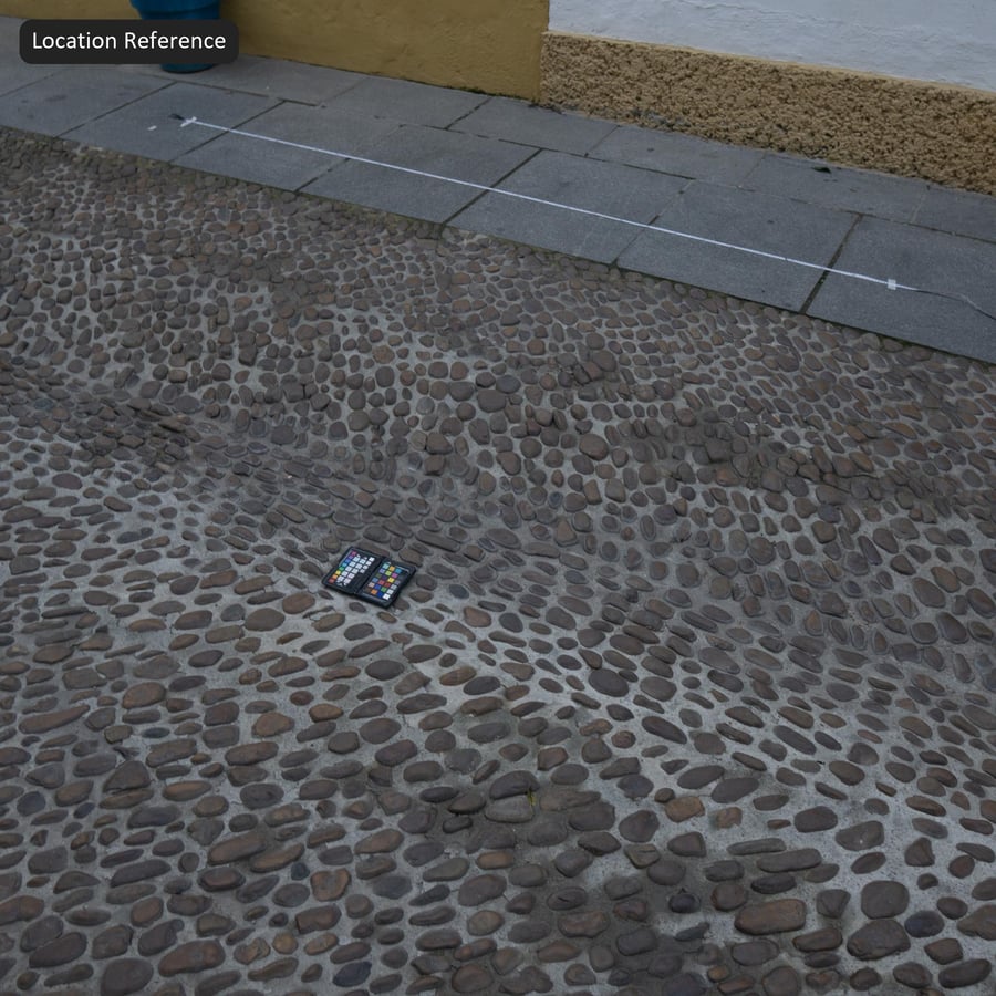 Cobblestone and Granite Sidewalk Texture