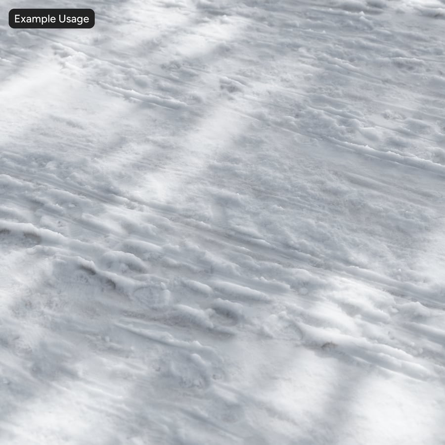 Lätta däckspår och fotavtryck på snö Textur