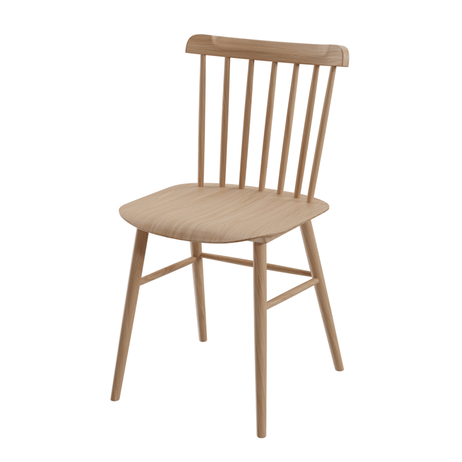 Oak Spindle Dining Chair Model