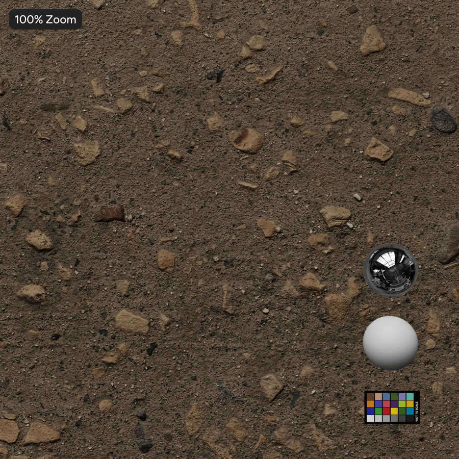 비포장 도로의 자갈 텍스처