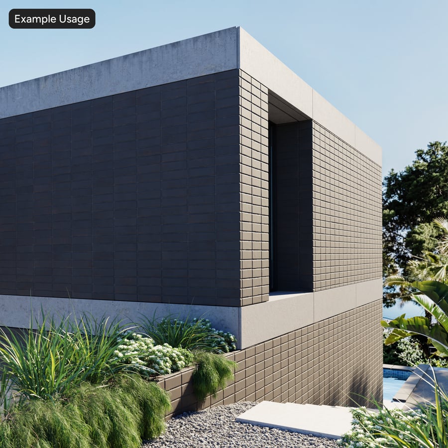 Smooth Bond Brick Wall Texture, Espresso
